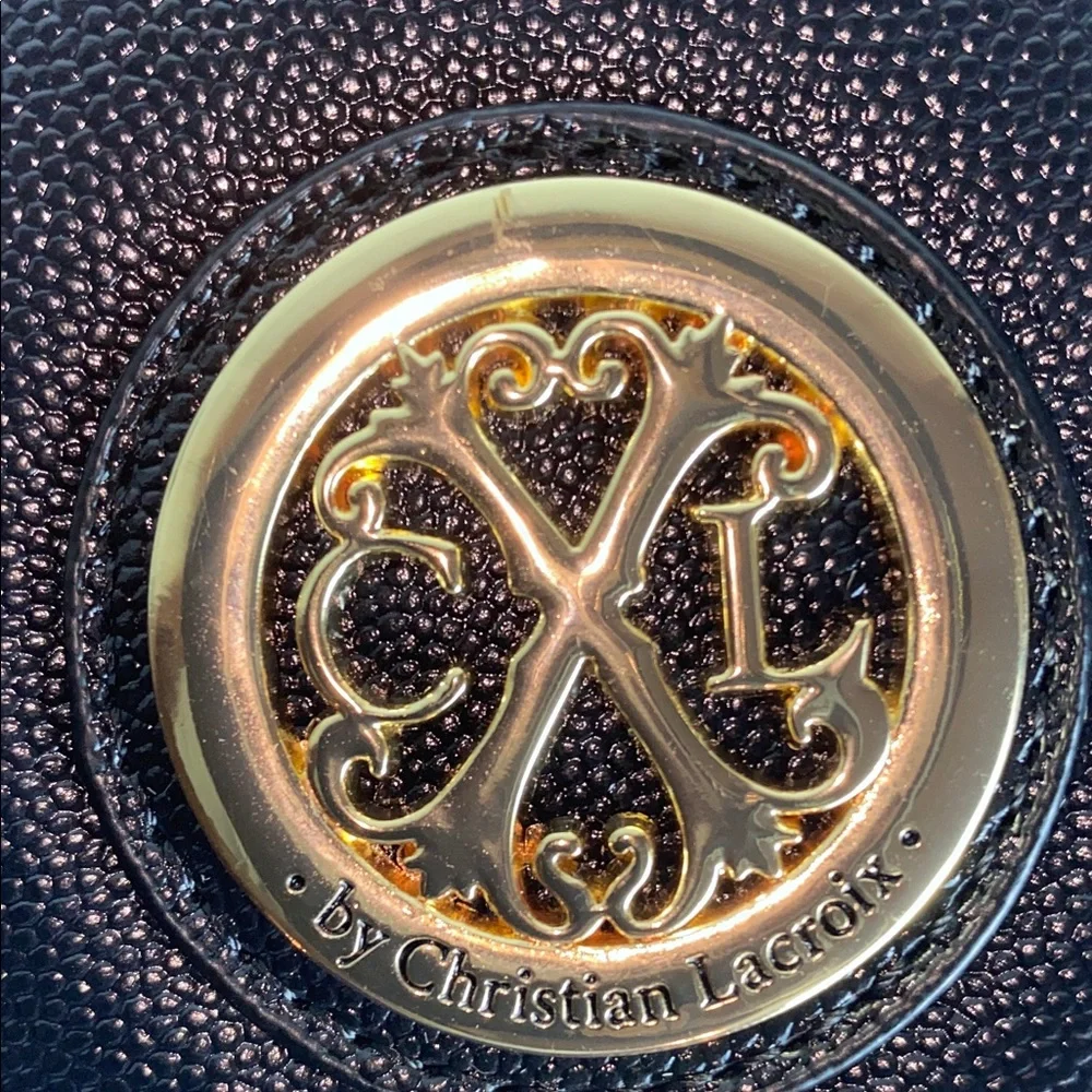 Christian Lacroix Paris Caviar Black Clutch